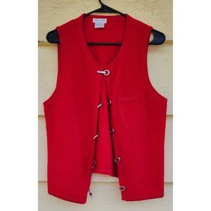 VINTAGE PIERRE CARDIN Red Wool Vest